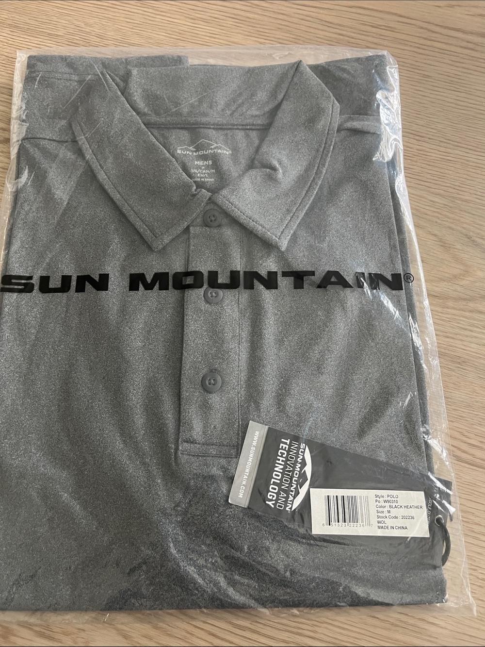 Sun Mountain Men’s Heather Gray Performance Polo